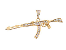 Ciondolo fucile zirconi