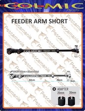 Feeder Arm TELE 50+20cm ø36mm +Bar 10cm Colmic  Braccio di sostegno telescopico