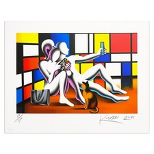 Mark Kostabi - Social Modernism - 70x90 Cm serigrafia originale 
