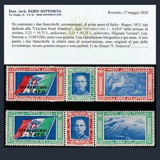 Regno d'Italia 1933 Posta Aerea Crociera Nord Atlantica Trittici I-NAPO Trittico