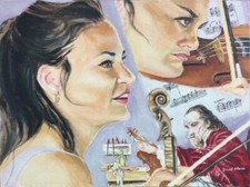 'STRADIVARIUS VIOLIN PASSION' un dipinto ad olio di David Holl