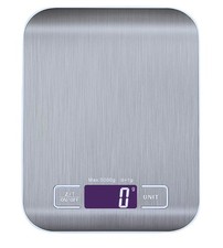 Bilancia da Cucina Elettronica in Acciaio Inossidabile con Display LCD 0,1-5Kg