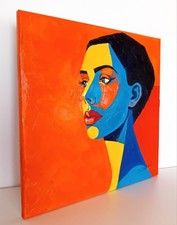 Dipinto olio donna astratto