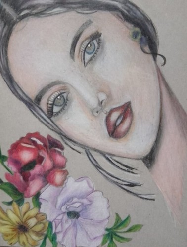 Quadro moderno volto donna - quadro, di