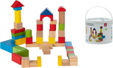 Mattoncini Colorati in Legno Costruzioni in Legno per Bambini Secchio Costruzion