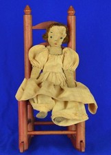ANTIQUE 10" CLOTH RAG DOLL
