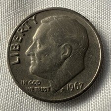Dime 1967 senza - marchio, di