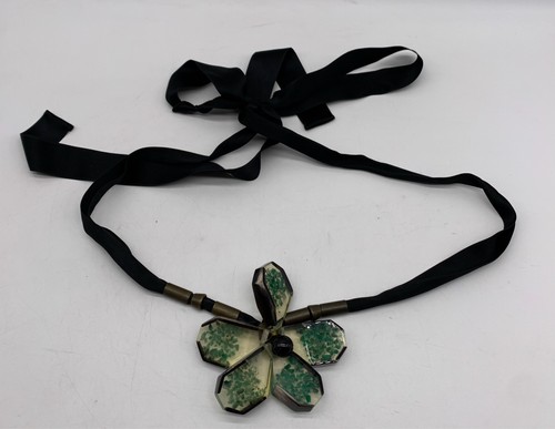 Collana con nastro - , floreale