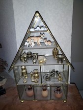 Bacheca Portaoggetti Vetro E Ottone + Regalo Piccoli Oggetti Collezione