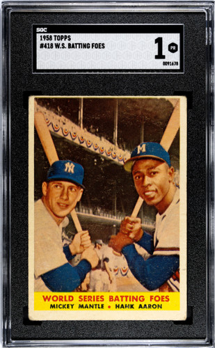 1958 topps 418 mickey mantle - topps,