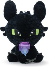 DRAGON TRAINER Peluche 18cm SDENTATO sputafuoco NERO Furia BUIA Play By Play