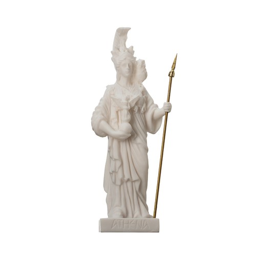 Statua atena con gufo dea - con,