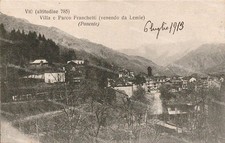dh36 cartolina viu' villa e parco franchetti venendo da lemie torino