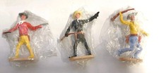 Lotto 3 Soldatini Cherilea Toys - Western Cowboy Swoppet altezza 7 cm - Nuovi