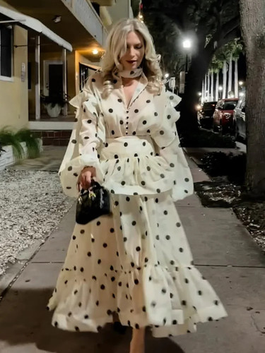 Polka dot skirt - polka,