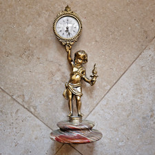 Orologio Sveglia Cartel Bulle Parigina in porcellana meta ' 1800