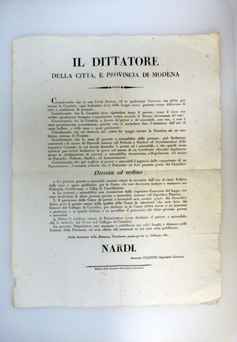 Grida nardi dittatore - grida, modena