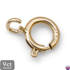 Chiusura ad anello bullone oro 9 ct 4,5 5 5,5 6 mm chiusura ad anello aperto per bracciale
