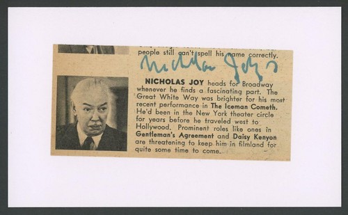 Nicholas joy taglio autografo - nicholas,