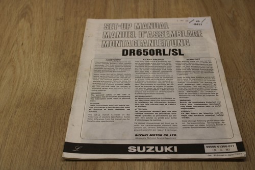 Suzuki dr650rl istruzioni - suzuki, dr650rl/sl