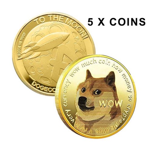 Dogecoin coin the moon - x,