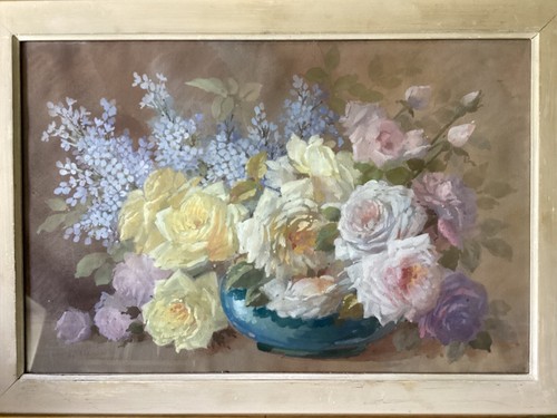 Bouquet fleurs gouache - de,