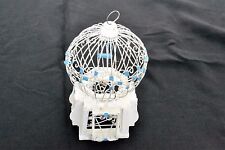 VECCHIA PICCOLA GABBIETTA IN LEGNO E METALLO DIPINTA