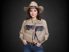 Gilet country con frange