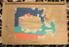 Old “IL Piccolo Costruttore”, wooden box, made in Italy, costruzioni legno