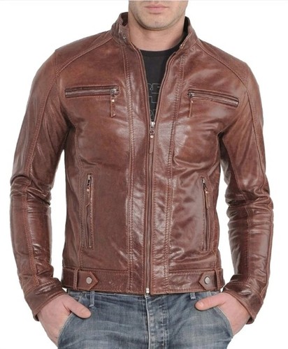 Giacca pelle uomo slim fit - pelle,