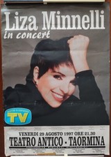 LIZA MINNELLI LOCANDINA CONCERTO TEATRO GRECO TAORMINA 29 AGOSTO 1997 - 35 X 50