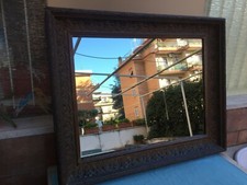 SPECCHIO CON ANTICA CORNICE IN PASTIGLIA A MOTIVI FLOREALI INIZIO '900