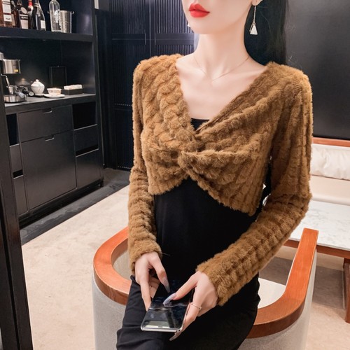 Lady faux fur shrug - faux,