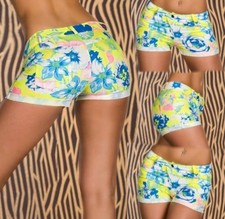 SeXy Miss Donne Girly Hot Pant Shorts Corti Pantaloni Panty 36 L 38 XL 40 Fiori