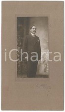1920 ca MILANO Ritratto maschile con i guanti - Foto G. CONTIERO 15x26 cm