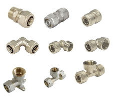 TUBO E RACCORDI A STRINGERE PER MULTISTRATO TEE, GOMITO, RACCORDO DOPPIO 16 20