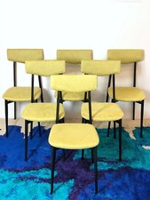 Set 6 Sedie Vintage Anni 60 WAIMEA INTERIOR DESIGN HOME chair Made in italy 