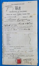 MUNICIPIO DI PALERMO - Ufficio lavori pubblici - Ricevuta affitto - 21-41938