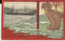 LEGA NAVALE - LA SPEZIA - Nave sussidiaria S.Martino - viaggiata   -dup539