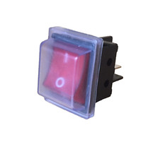 Interruttore Bipolare Luminoso On/Off 22x30mm Rosso Illuminato 3319016