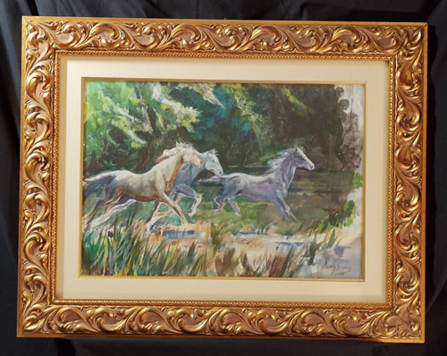 Quadro vintage dipinto - quadro,