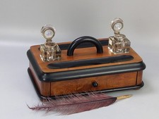 Antique inkstand with drawer