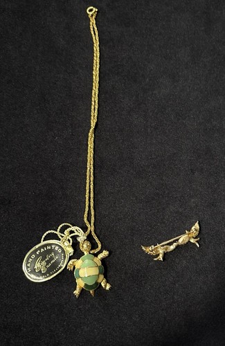 Lotto collana spilla foglia - collana, e