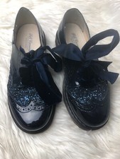 Pili Carrera ragazza blu vernice pelle stile Oxford taglia 32