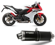 Scarico Storm by Mivv Gp Nero acciaio inox per Honda Cbr 600 F 2011 > 2013