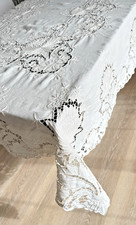 Vintage Large Linen Tablecloth