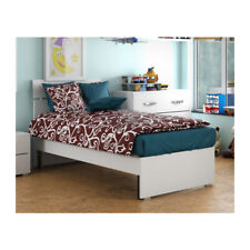 DecHome Letto Una Piazza e Mezzo Truciolare 200x131 cm Bianco MODERN BIANCA FR.