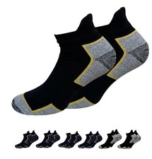 6 PAIA calzini fantasmini da lavoro estivi cotone leggeri rinforzati WORK corti