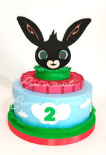 Torta scenografica finta compleanno bing 1 piano festa party gomma eva fommy