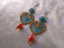 Orecchini Etnici Con Corallo